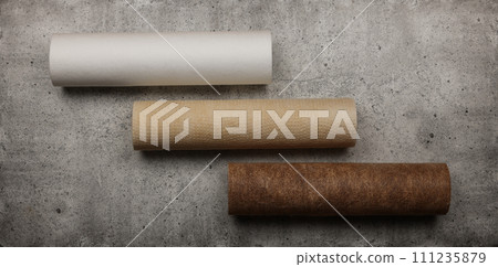 Three clean and dirty water filter cartridges Three clean and dirty water filter cartridges 111235879