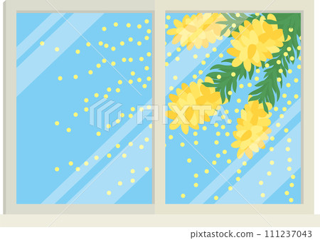 Window illustration_cedar pollen 111237043