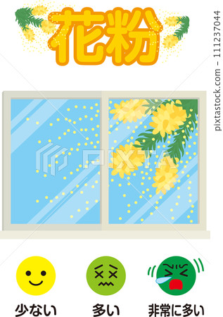 窗插畫_雪松花粉_set 窗插畫_雪松花粉_set 111237044