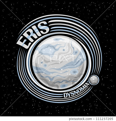 Vector logo for Dwarf Planet Eris Vector logo for Dwarf Planet Eris 111237205