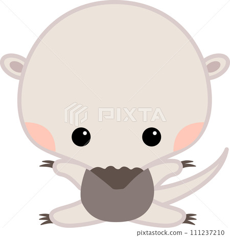 幼兒可愛的食蟻獸人物插圖 111237210