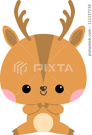 幼兒可愛的鹿人物插畫 111237238