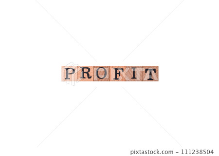 The inscription Profit inspection made of wooden cubes on a plain background The inscription Profit inspection made of wooden cubes on a plain background 111238504