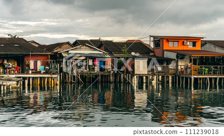 Houses on the Chew jetty 111239018