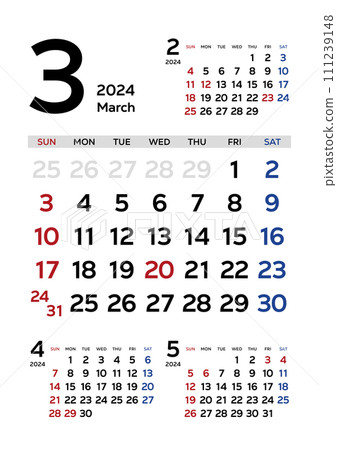 日曆 2024 年令和 6 簡單 上個月 下個月 下個月 三月 111239148