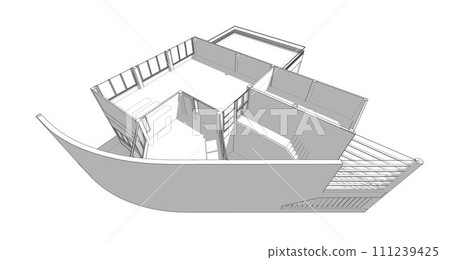 3D illustration of building project 111239425