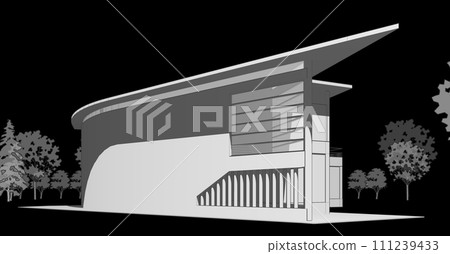 3D illustration of building project 111239433