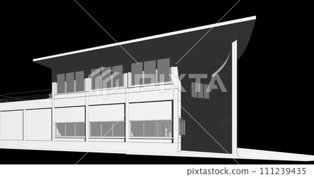 3D illustration of building project 111239435