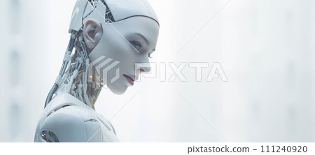 The concept of a humanoid robot technological era. 111240920