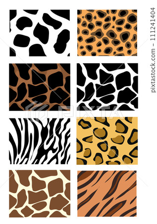 llustration of animal skin textures, background patterns llustration of animal skin textures, background patterns 111241404