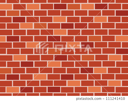 Red brick wall seamless Vector illustration background 111241410