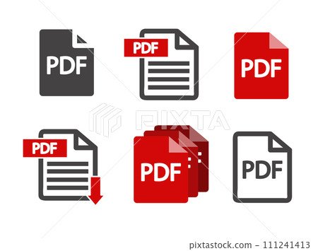 file PDF icon vector illustration 111241413