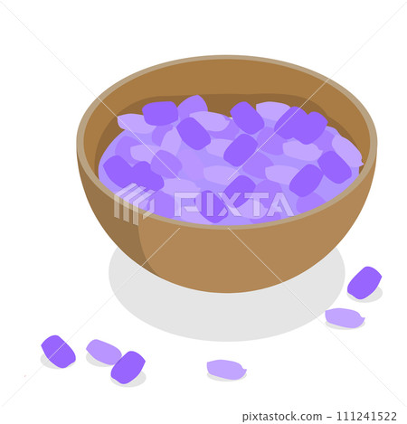 3D Isometric Flat Vector Set of Lavanders Products. Item 6 111241522