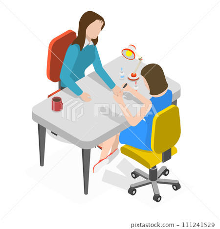 3D Isometric Flat Vector Illustration of Manicure And Pedicure. Item 2 111241529