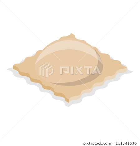 3D Isometric Flat Vector Set of Dumplings. Item 3 111241530
