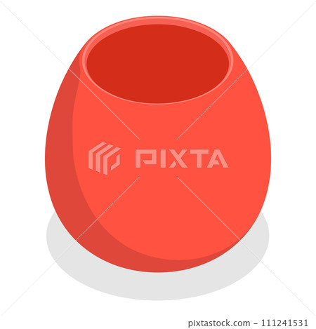 3D Isometric Flat Vector Set of Plants In Pots. Item 1 111241531