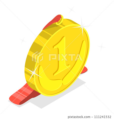 3D Isometric Flat Vector Set of F1 Items. Item 6 111241532