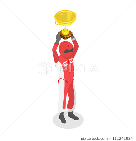 3D Isometric Flat Vector Set of F1 Items. Item 3 3D Isometric Flat Vector Set of F1 Items. Item 3 111241924