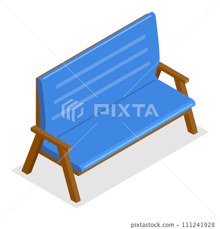 3D Isometric Flat Vector Set of Furniture. Item 4 111241928