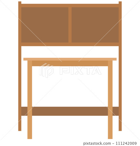 Illustration material of a simple desk with storage vector Illustration material of a simple desk with storage vector 111242009