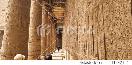 Statues of the Great Temple of Amun at sunset, Karnak Temple most famous view, Luxor, Egypt Statues of the Great Temple of Amun at sunset, Karnak Temple most famous view, Luxor, Egypt 111242125