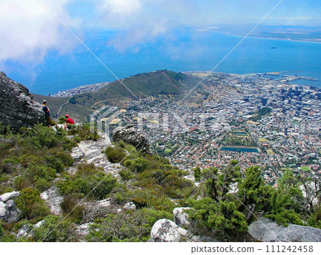 Cape Town, the southernmost city of Africa seen from Table Mountain 111242458