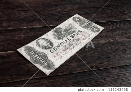 Old west period US 3 dollar banknotes Old west period US 3 dollar banknotes 111243468