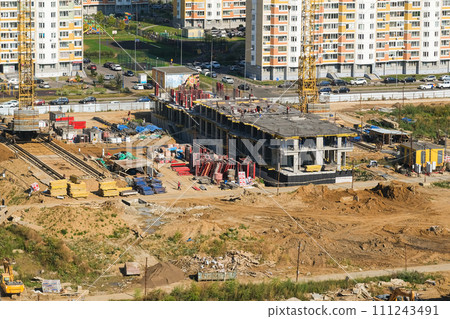 Construction of modern high-rise residential buildings 111243491
