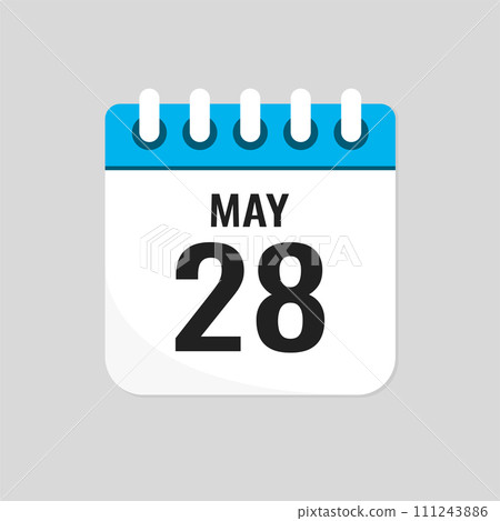 Icon page calendar day - 28 May Icon page calendar day - 28 May 111243886