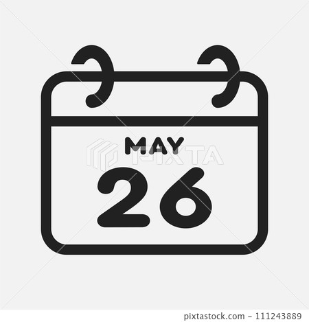 Icon page calendar day - 26 May 111243889