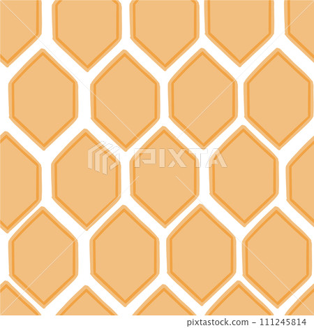 Honeycomb flat design seamless pattern 111245814