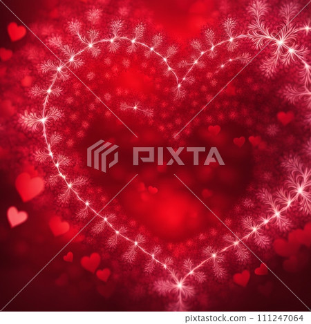 Red Heart shape with bokeh background Red Heart shape with bokeh background 111247064