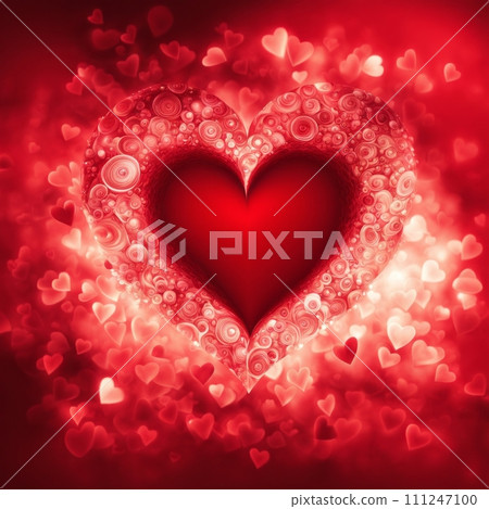Red Heart shape with bokeh background Red Heart shape with bokeh background 111247100