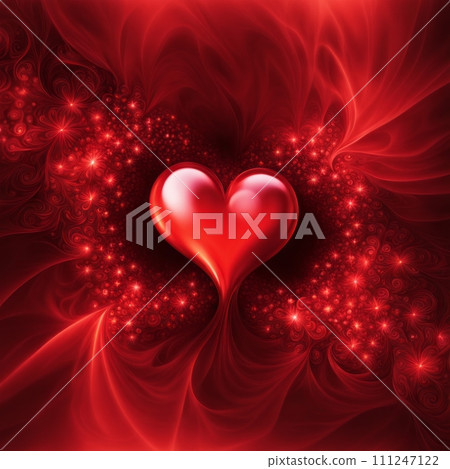 Red Heart shape with bokeh background Red Heart shape with bokeh background 111247122