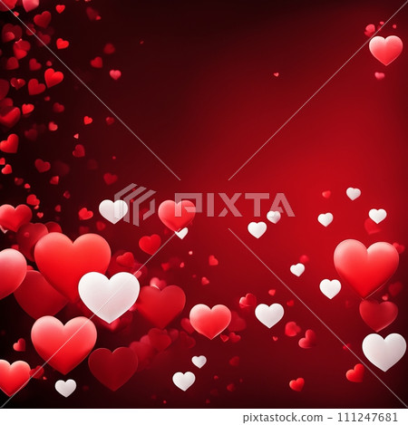 Red hearts bokeh background Red hearts bokeh background 111247681