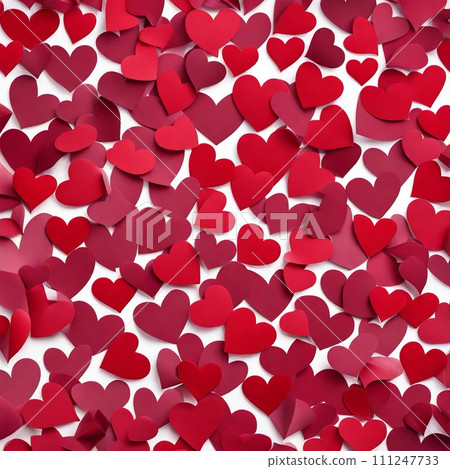 Red hearts bokeh background Red hearts bokeh background 111247733