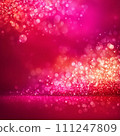 Red and Pink Abstract background with bokeh background 111247809
