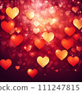Red and Pink Abstract background with bokeh background 111247815