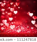 Red and Pink Abstract background with bokeh background 111247818