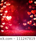Red and Pink Abstract background with bokeh background 111247819