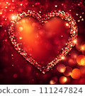 Red and Pink Abstract background with bokeh background 111247824