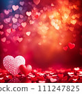 Red and Pink Abstract background with bokeh background 111247825