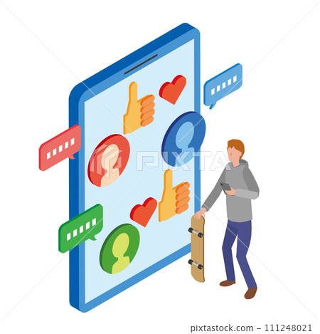 Image illustration of communication app 111248021