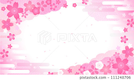 Cherry blossom card design template Cherry blossom card design template 111248706
