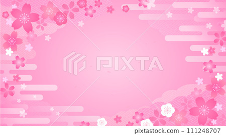 Cherry blossom card design template Cherry blossom card design template 111248707