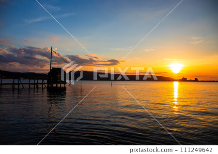 Lake Togo and sunset Lake Togo and sunset 111249642