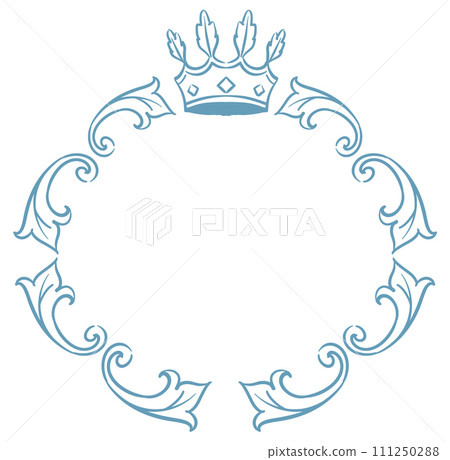 Antique decorative frame using a crown. vector... - Stock Illustration ...