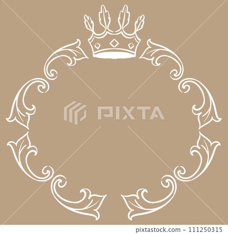Antique decorative frame using a crown. vector... - Stock Illustration ...