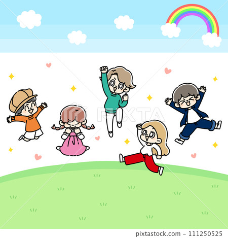 孩子們高高興興地跳 111250525