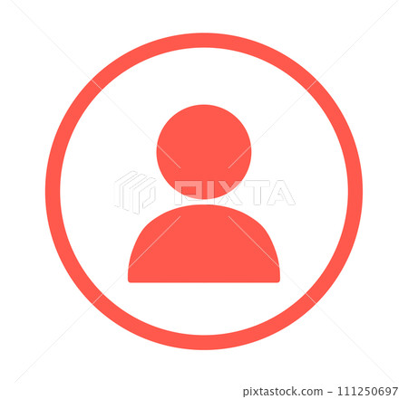 simple red user icon 111250697